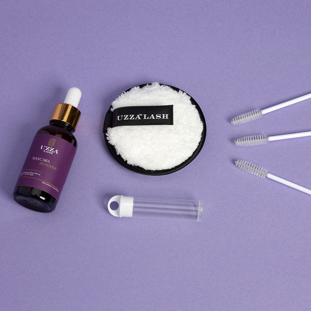 UZZA Mascara & Eye Makeup Remover Kit Contents